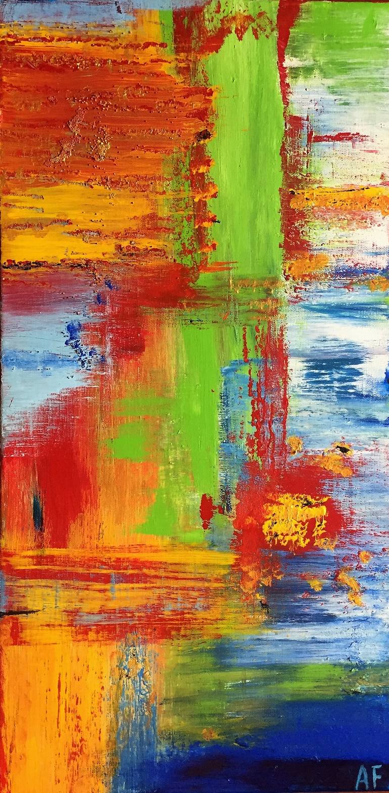 770x1569 Saatchi Art Sunny Day In The Park Painting By Annie Finsilver - Sunny Painting