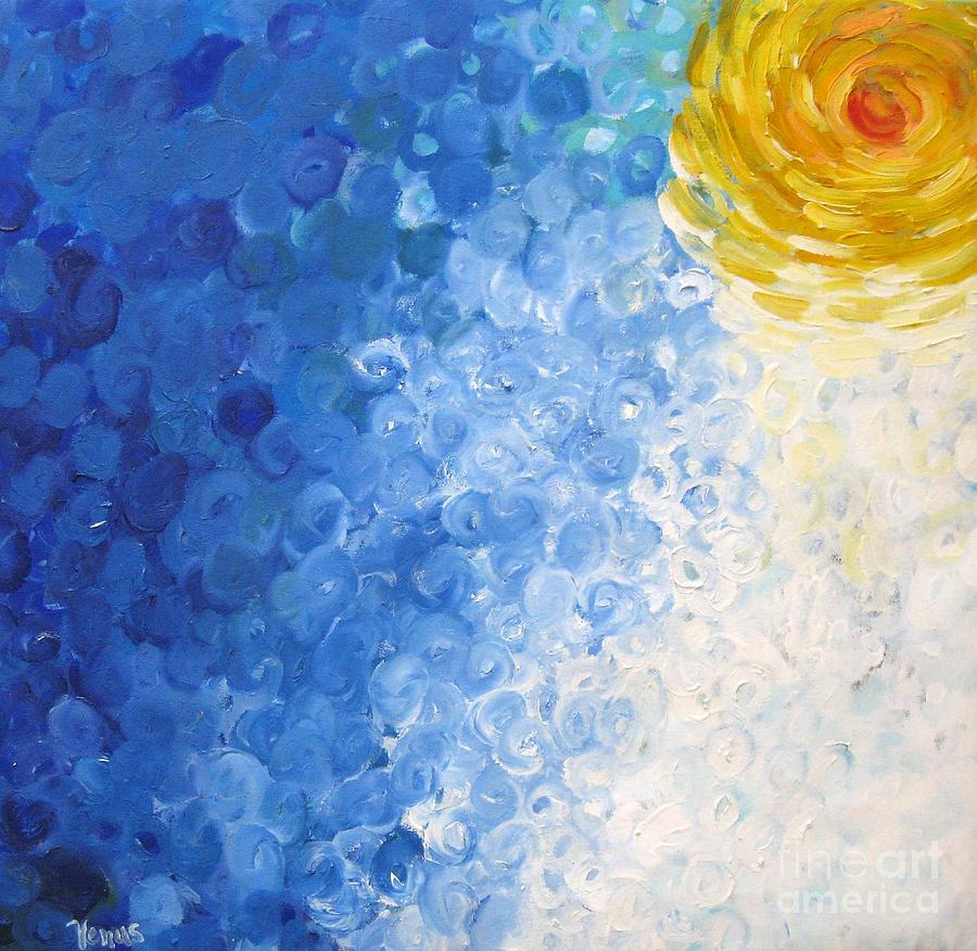 900x876 Sunny Sky Painting By Venus - Sunny Painting