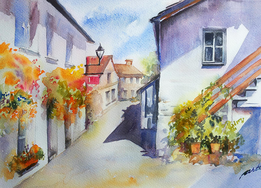 900x649 Sunny Street Painting By Arti Chauhan - Sunny Painting