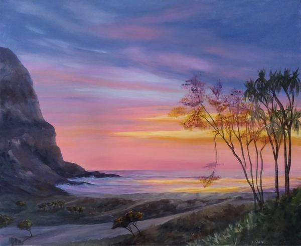 600x491 Painting - Sunrise Acrylic Painting