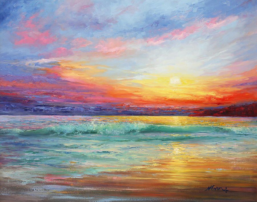 900x710 Smile Of The Sunrise Painting By Marie Green Pictura - Sunrise Acrylic Painting