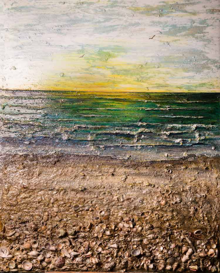 750x930 Sunrise Beach Ileana Fedo, Victorian Style Painting - Sunrise Beach Painting