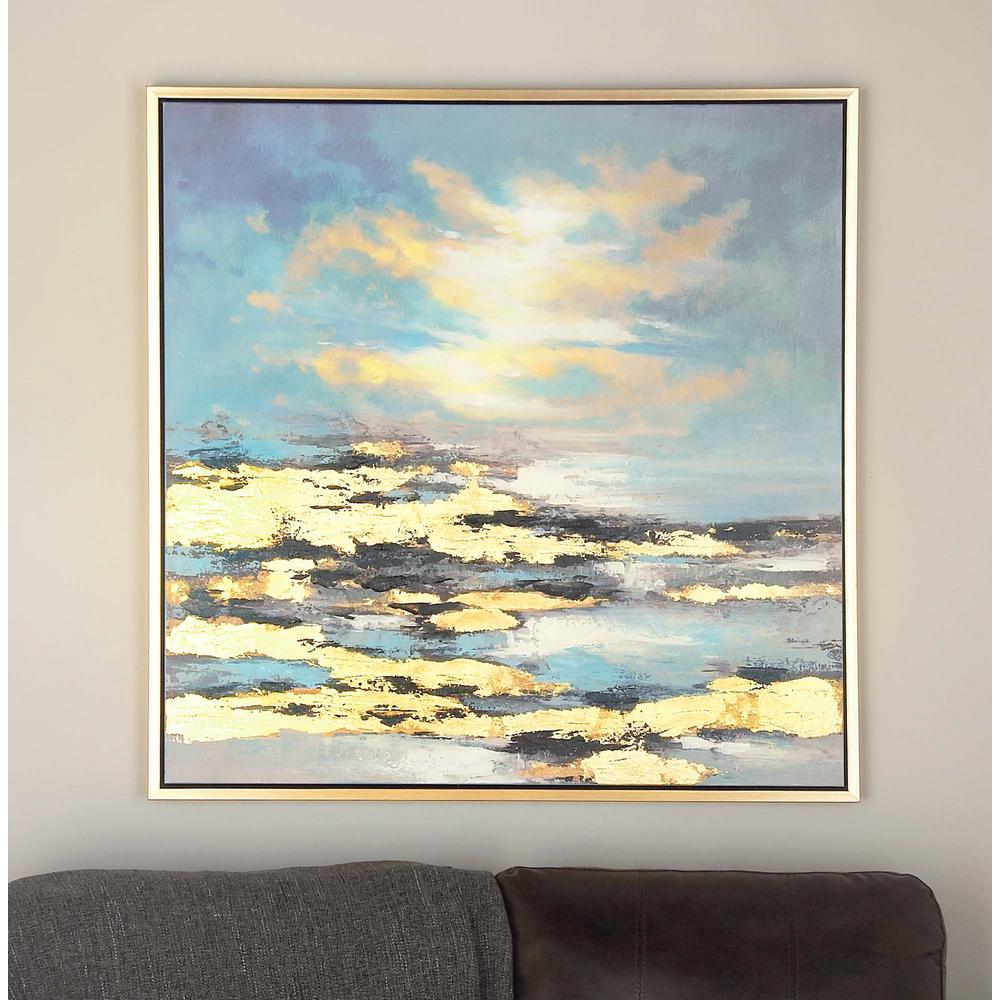 1000x1000 Litton Lane 39 In. X 39 In. Sunrise Canvas Wall Art 47458 - Sunrise Canvas Painting