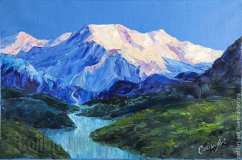797x530 Original Handmade Oil Painting Sunrise In The Mountains Shop - Sunrise Oil Painting