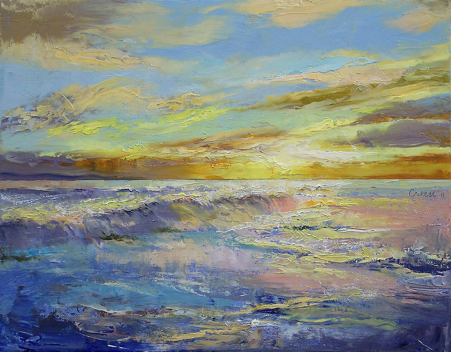 Sunrise Oil Painting at PaintingValley.com | Explore collection of ...