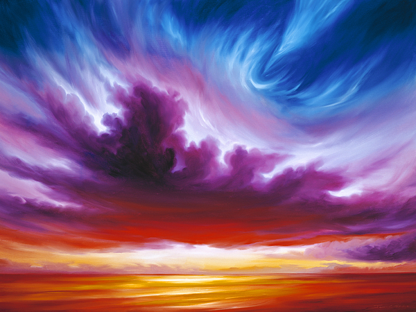 600x450 In The Beginning Painting By James Christopher Hill - Sunrise Painting