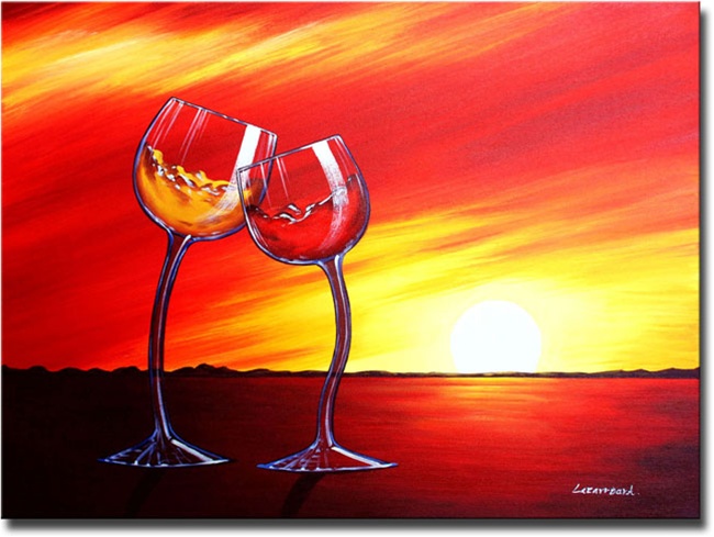 650x489 Compliments Of The Sunset - Sunset Canvas Painting