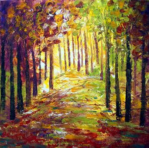 300x298 Sunset Forest - Sunset Forest Painting