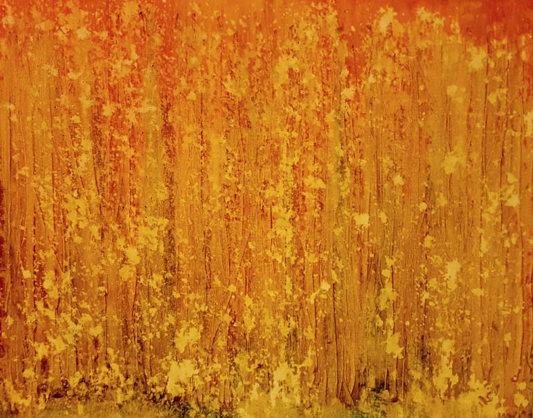 770x604 Saatchi Art Sunset Forest Painting By Peter Umbrich - Sunset Forest Painting