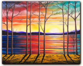 340x270 Sunset Forest Painting Design Ideas 2 On Inside Simple Home Design - Sunset Forest Painting