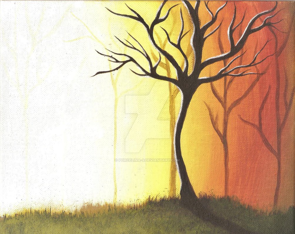 1003x796 Sunset Forest By Porcelina 9 - Sunset Forest Painting