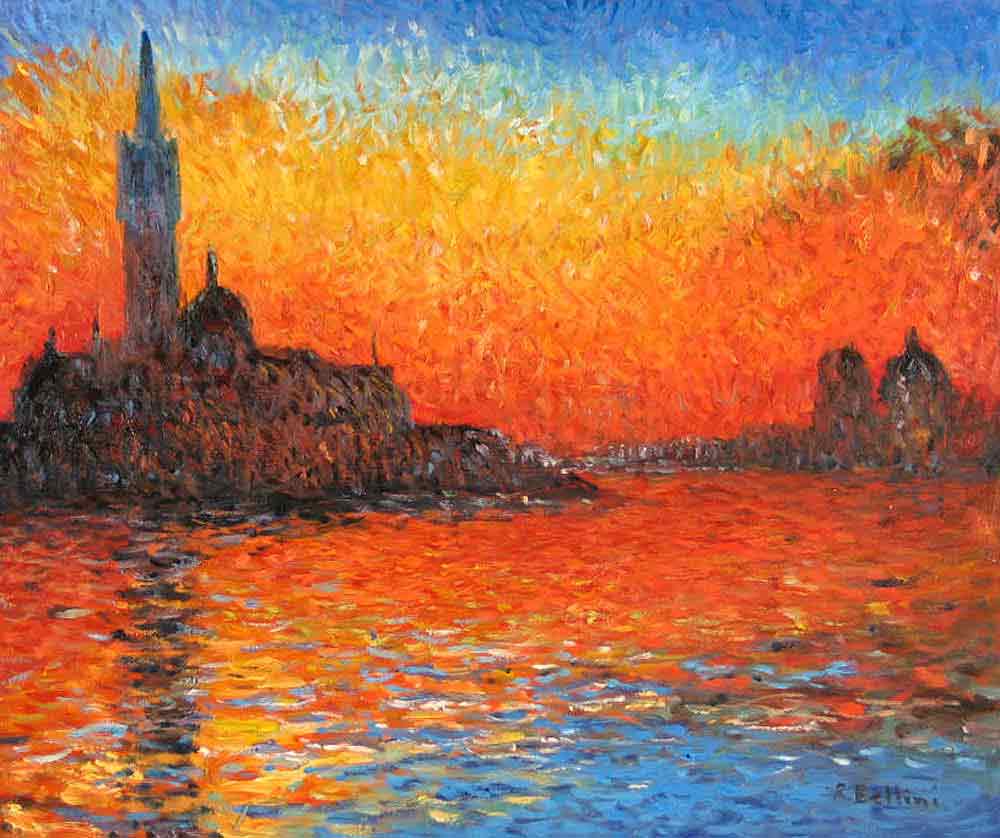 1000x838 Sunset In Venice - Sunset In Venice Painting