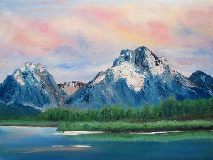 684x513 Sunset Mountain - Sunset Mountain Painting