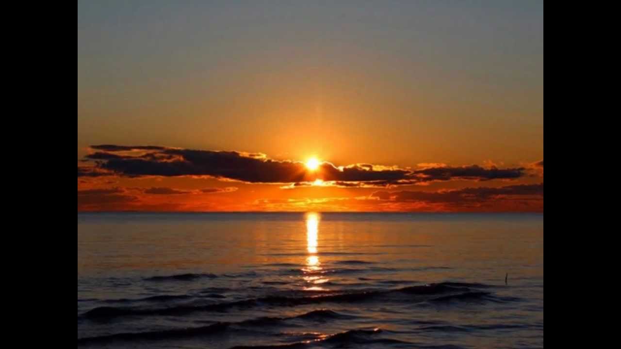 1280x720 Sunsets Over Water V M - Sunset Over Water Painting