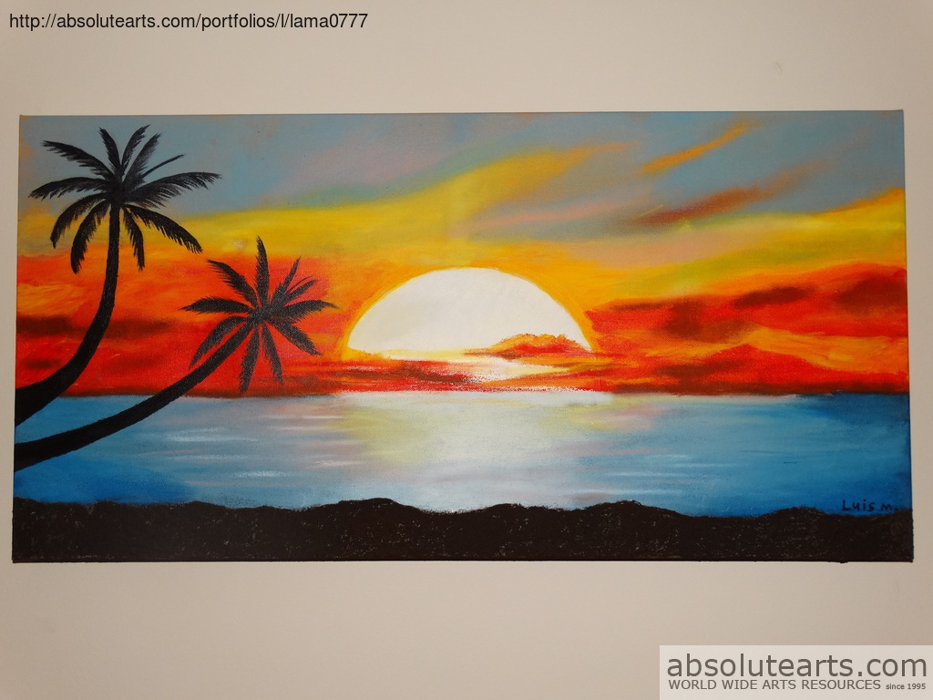 1024x768 Luis Munoz Artwork Sunset - Sunset Painting