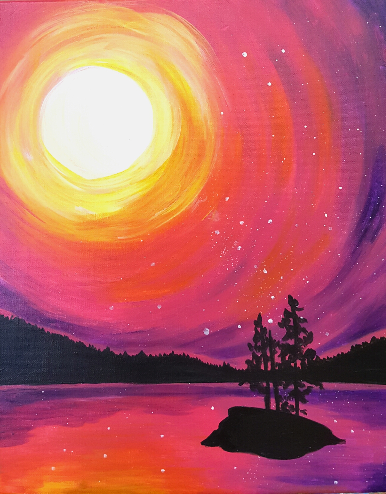 1288x1650 Halloween Paint Night - Sunset Painting Images