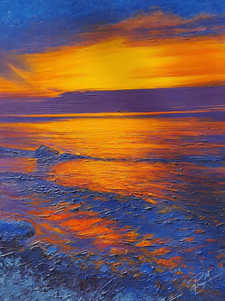 Sunset Painting Images at PaintingValley.com | Explore collection of ...
