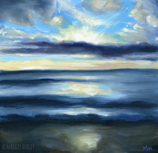 600x579 Original Oil Painting - Sunset Painting Images