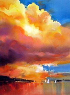 236x319 Sharon Lynn Williams' Art Blog Sunset I, Watercolour Painting - Sunset Water Painting