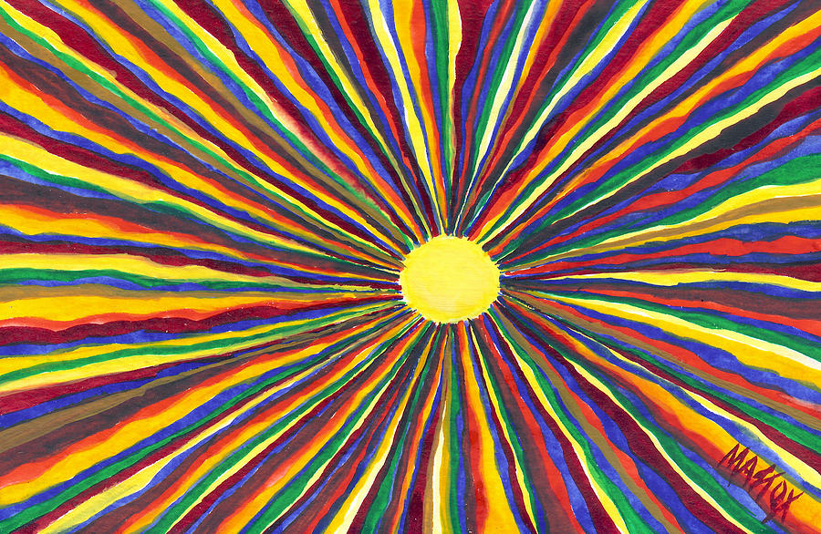 900x586 Rainbow Sunshine Painting By Tim Mattox - Sunshine Painting