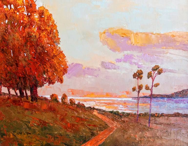 770x598 Saatchi Art An Autumn Sunshine Painting By Padmaja Madhu - Sunshine Painting