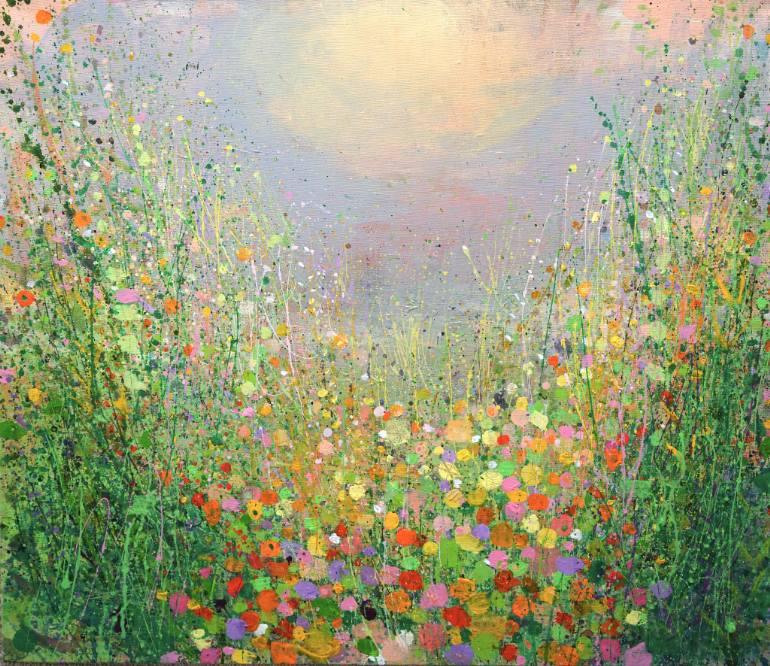 770x666 Saatchi Art Rainclouds And Sunshine Painting By Sandy Dooley - Sunshine Painting