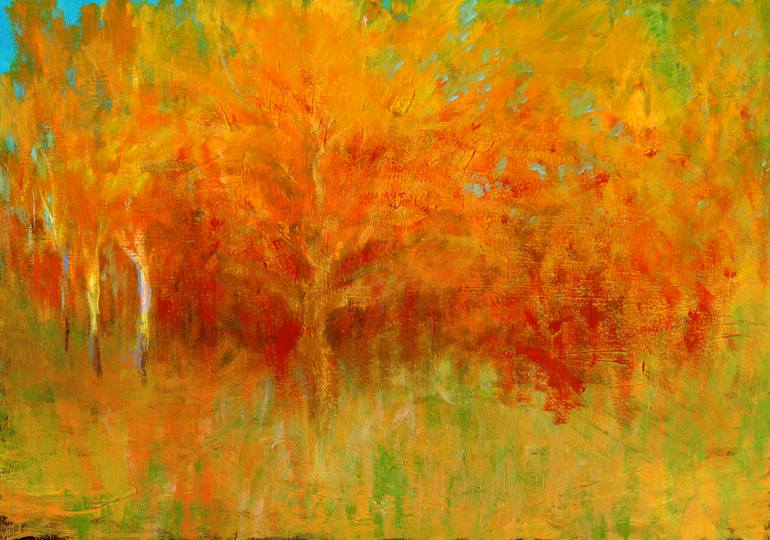 770x540 Saatchi Art Trees In Sunshine Painting By Volodymyr Hesfer - Sunshine Painting