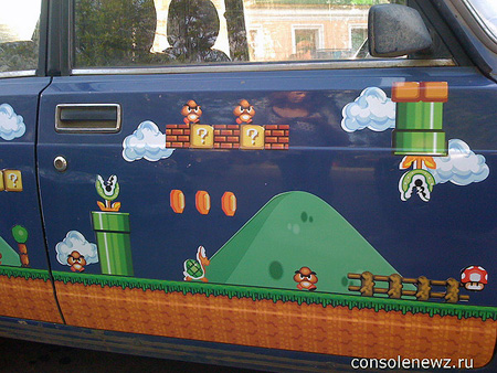 450x338 Super Mario Bros. Car - Super Mario Bros Painting