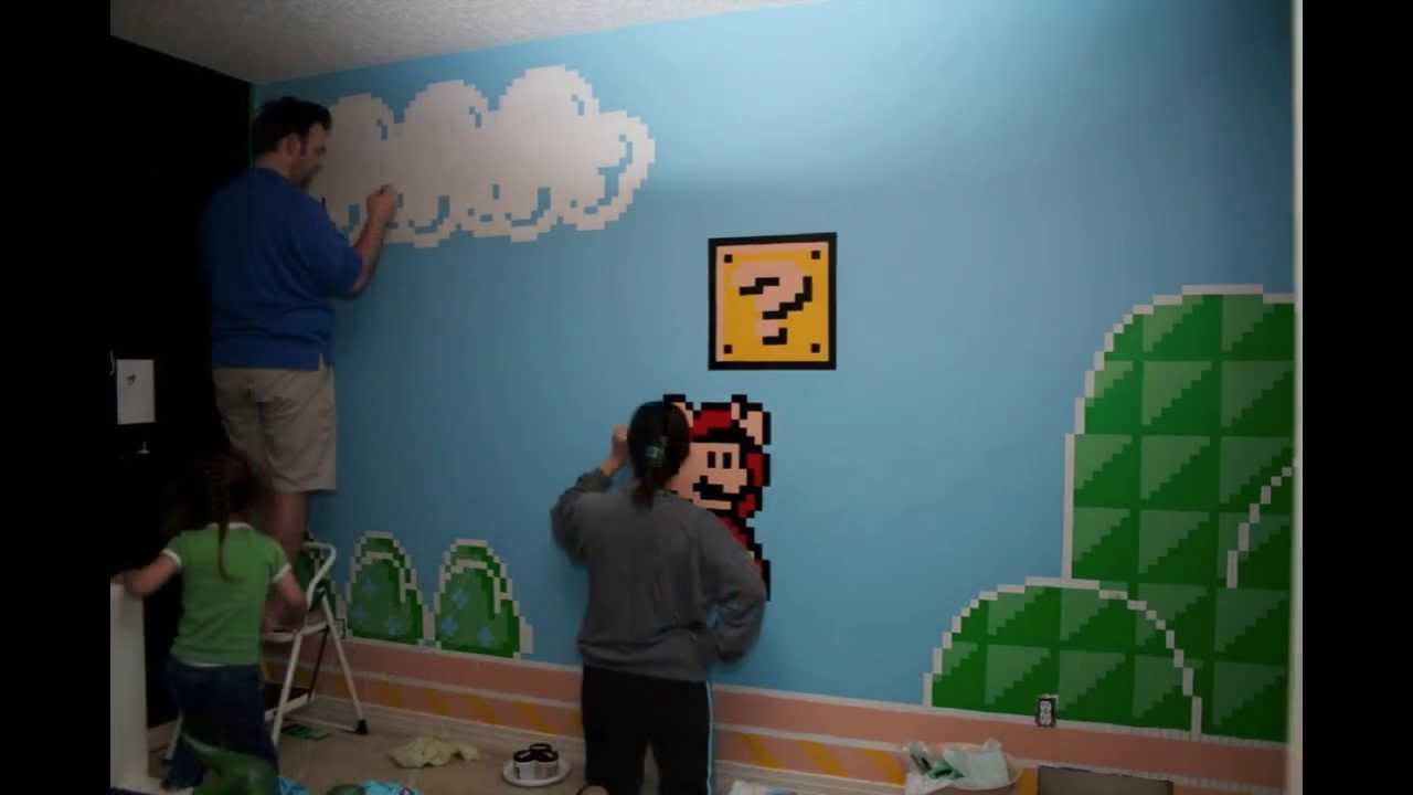 1280x720 Super Mario Room Mural - Super Mario Bros Painting