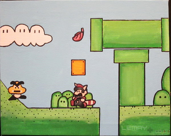 600x475 Super Mario Bros 3 Painting 8''X10'' By Lemayvideogameart - Super Mario Bros Painting
