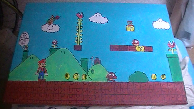 640x360 Super Mario Bros 25th Anniversary Painting By Chaoslink1 - Super Mario Painting