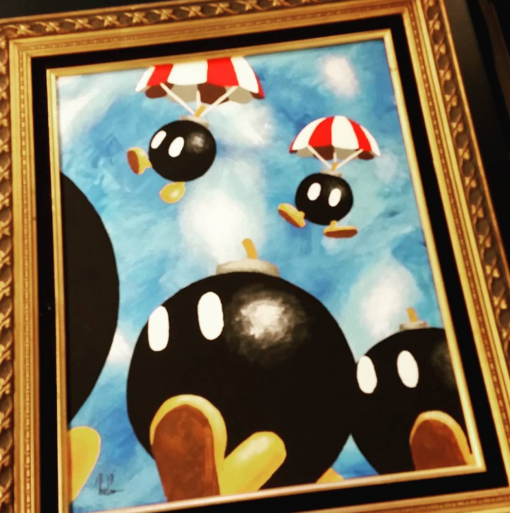 743x747 I Painted The Bob Omb Battlefield Painting From Super Mario 64 - Super Mario Painting