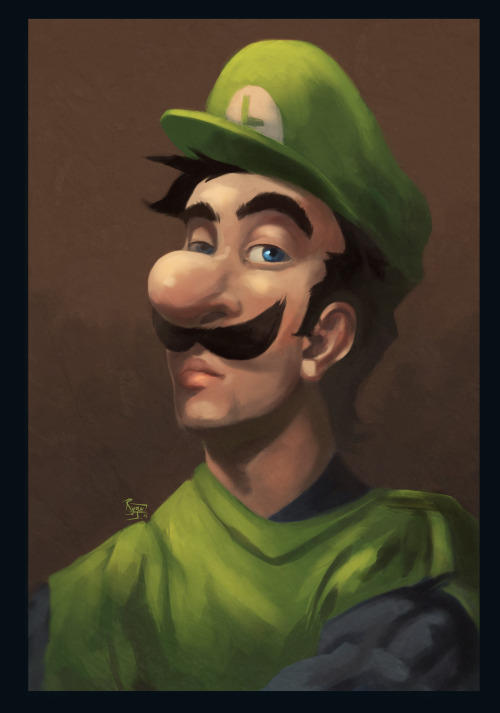500x713 Luigi Painting Super Mario Know Your Meme - Super Mario Painting