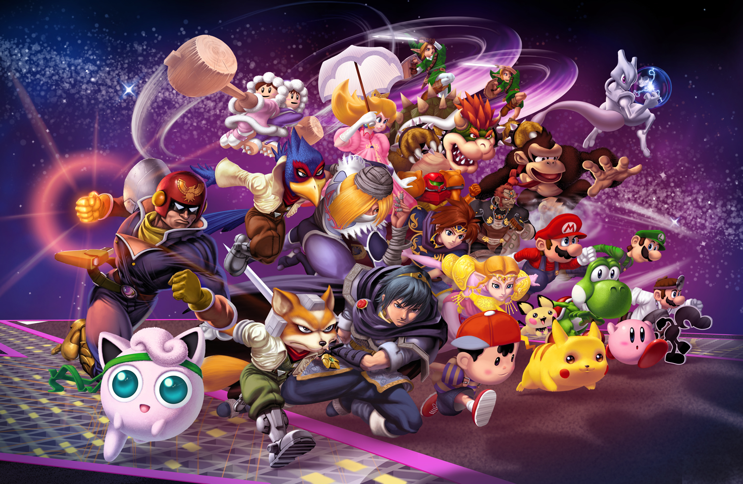 1500x978 Super Smash Bros Melee Poster Update By Danimation2001 - Super Smash Bros Painting