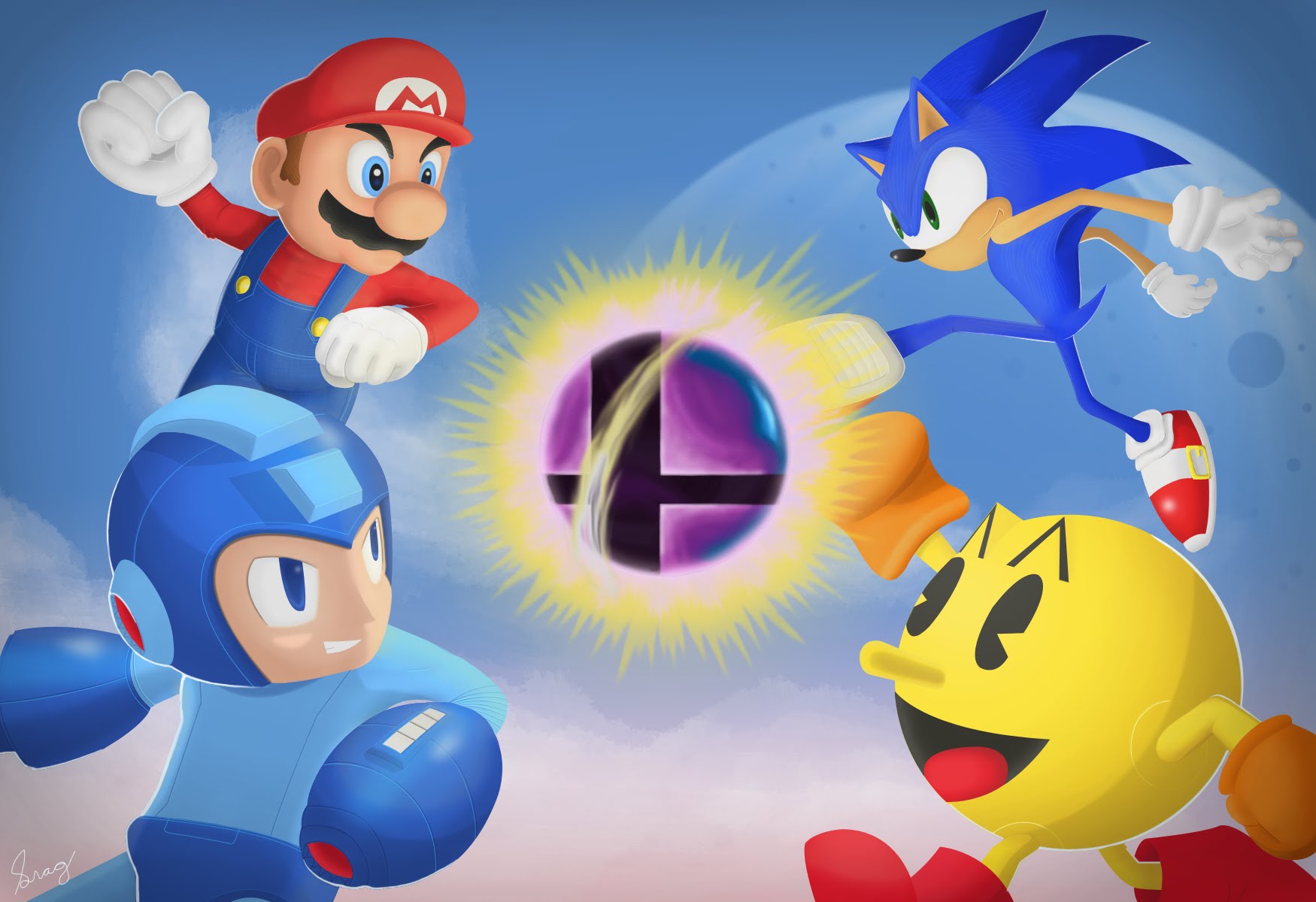 1750x1200 Super Smash Bros. 4 Speed Painttime Lapse Thingamajigaroo - Super Smash Bros Painting