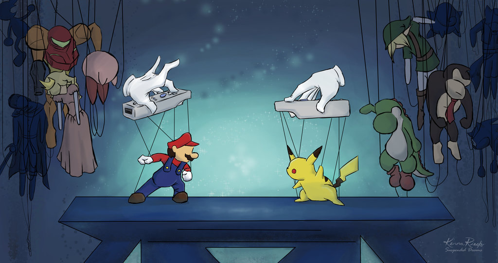 1024x542 Super Smash Puppets By Miss Hobbit - Super Smash Bros Painting