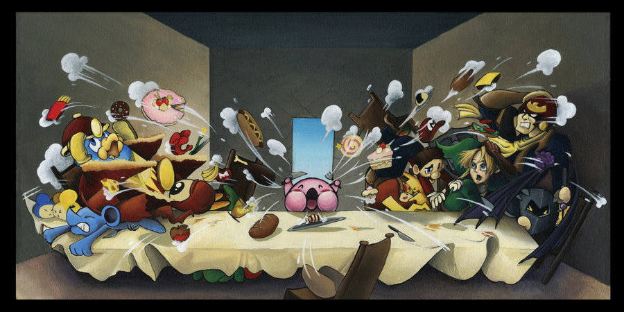 900x450 The Final Supper - Super Smash Bros Painting