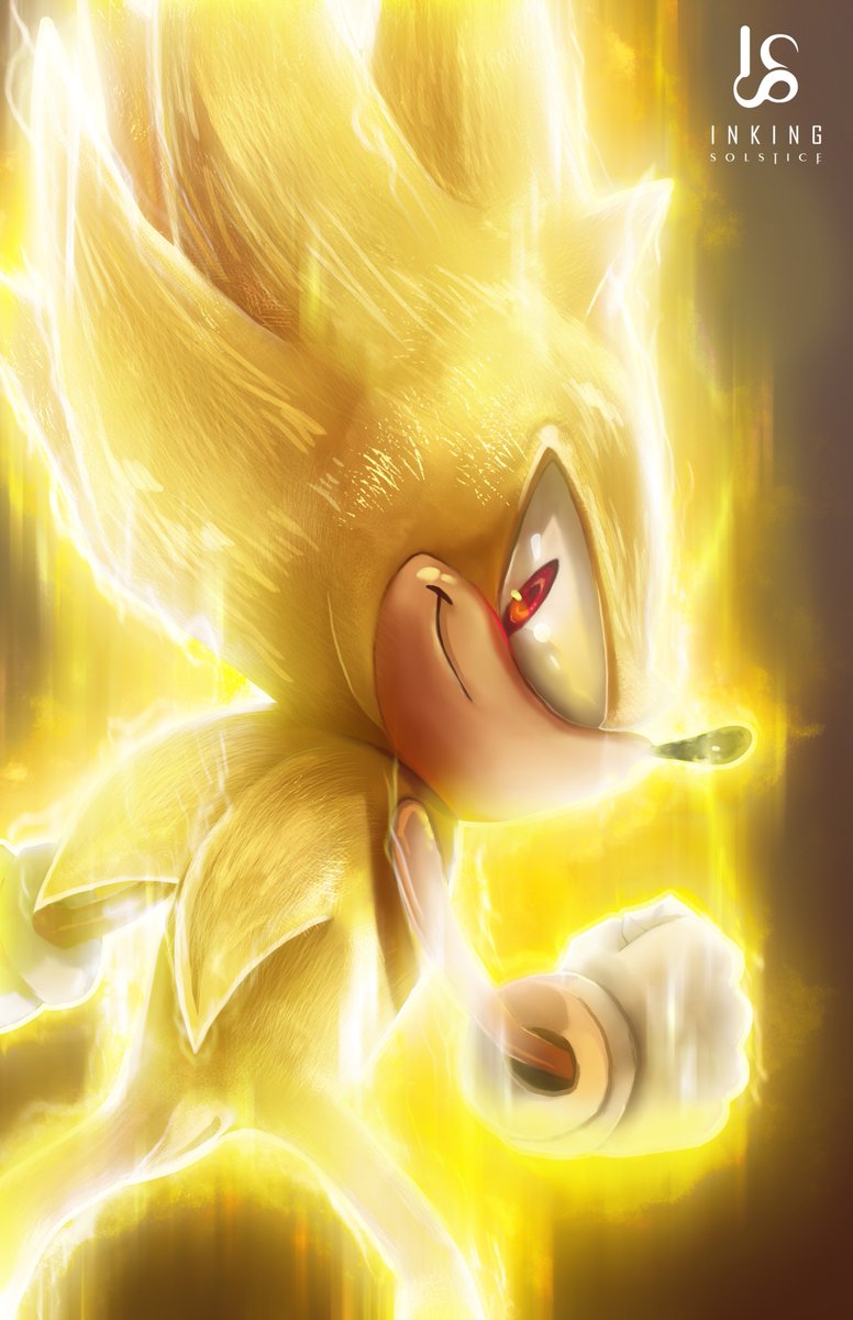 776x1200 Inking Solstice On Twitter Here's My Super Sonic Painting - Super Sonic Painting