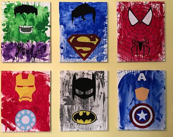 340x270 Superhero Painting Etsy - Superhero Painting
