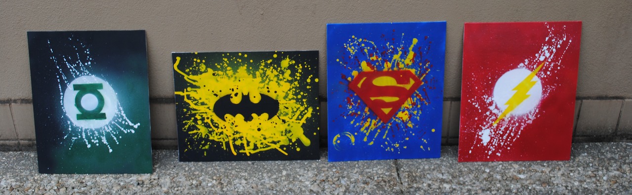 1280x396 Superhero Spray Paint By Matthewsheffield - Superhero Painting