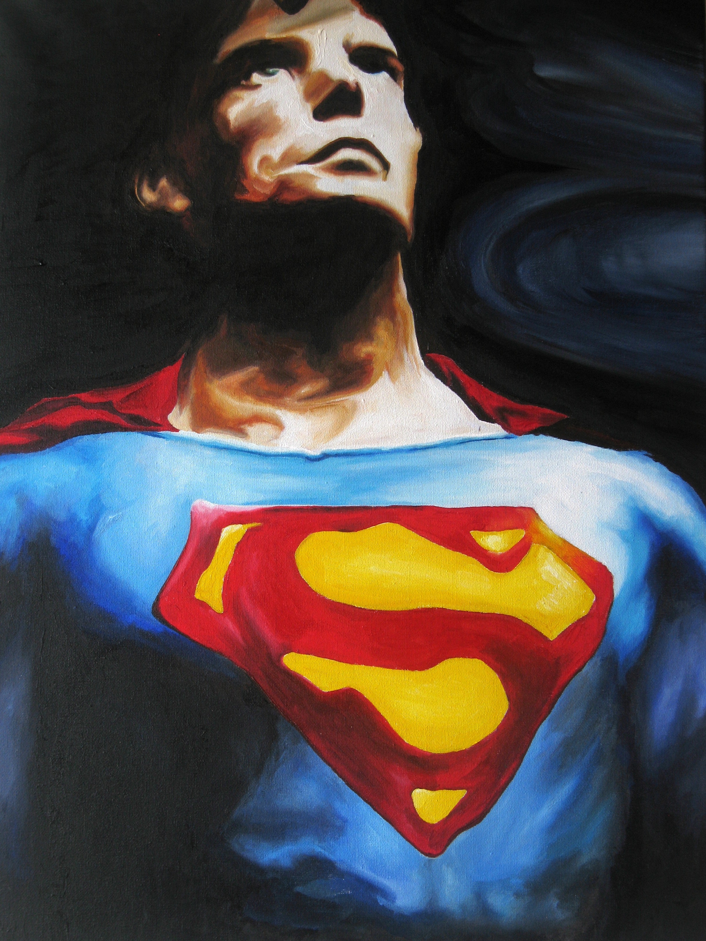 2448x3264 Superman Niall Drew Art - Superman Canvas Painting