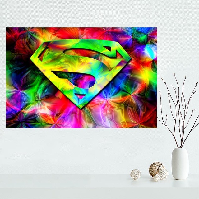 640x640 Nice Superman Logo Poster Custom Canvas Poster Art Home Decoration - Superman Logo Painting