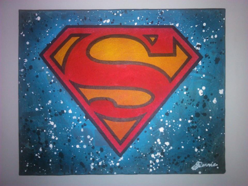 960x720 Oc Painting Superman Logo - Superman Logo Painting