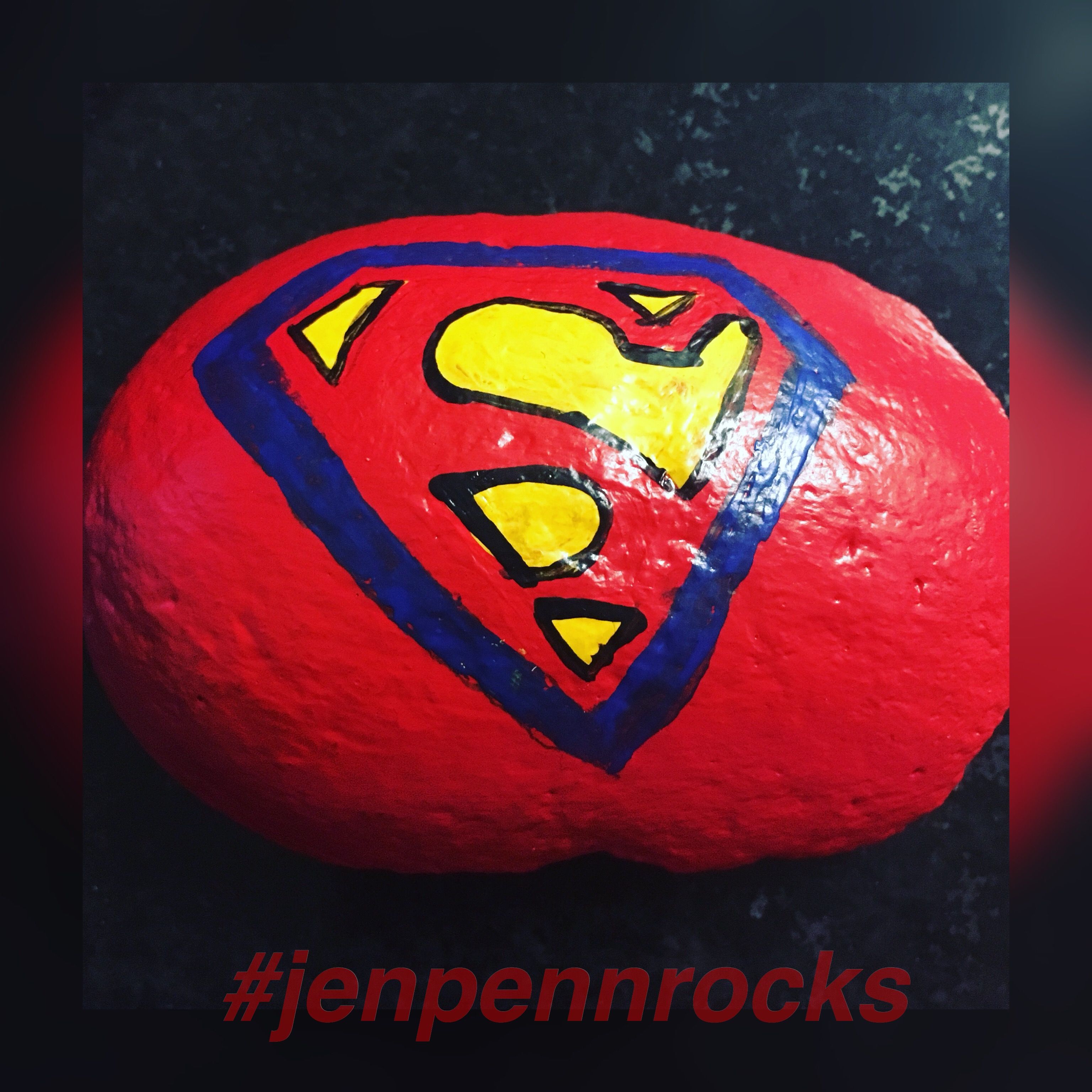 3072x3072 Rock Painting Superman Logo My Rock Paintings - Superman Logo Painting