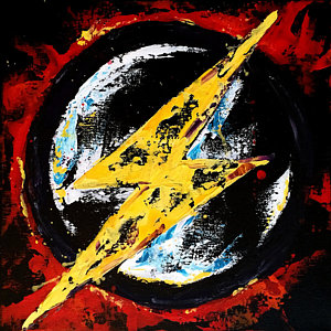 300x300 Superman Symbol Paintings Fine Art America - Superman Logo Painting