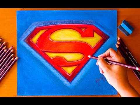 480x360 Drawing Superman Logo Dc Comics - Superman Logo Painting