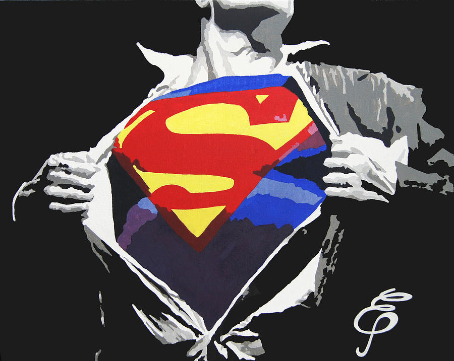 900x717 Superman Painting Lovely Modular Painting Superman Digital Paint - Superman Painting