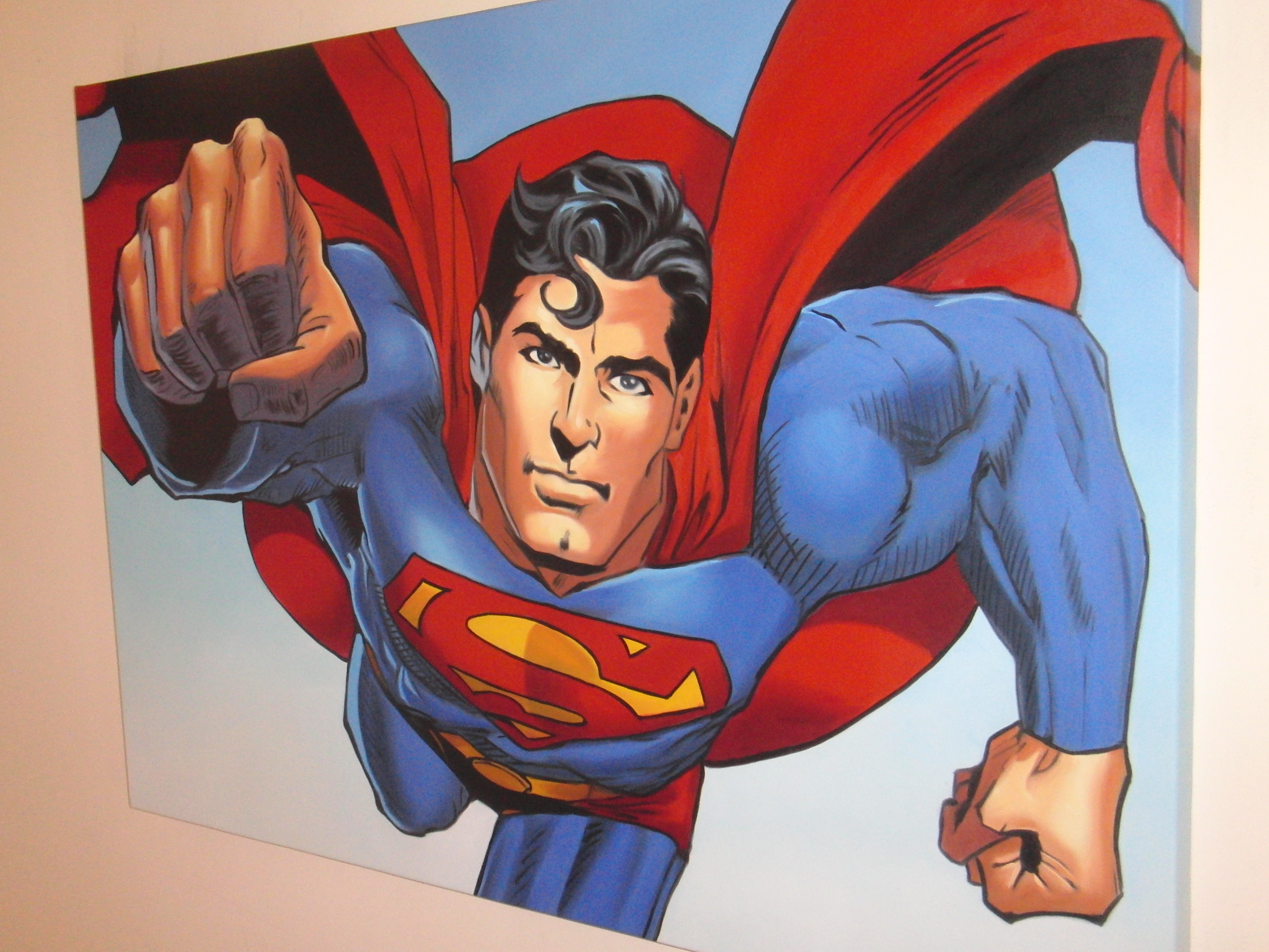 3456x2592 Superman Retro - Superman Painting