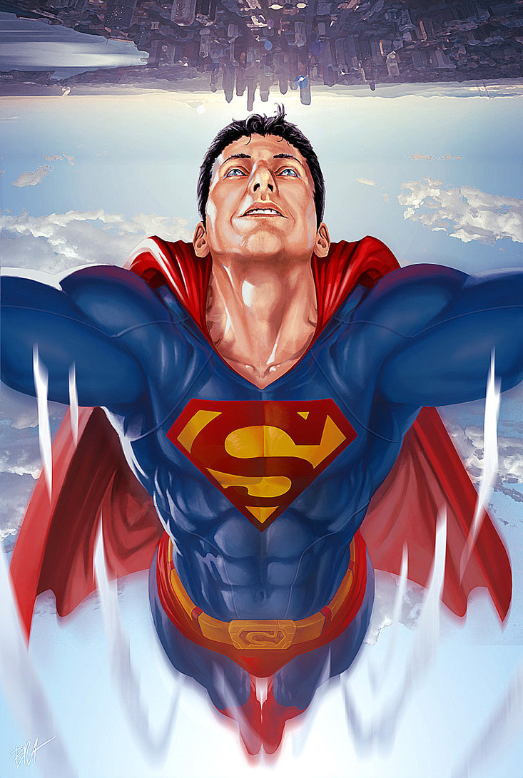 733x1091 Superman Painting By Brahamil - Superman Painting