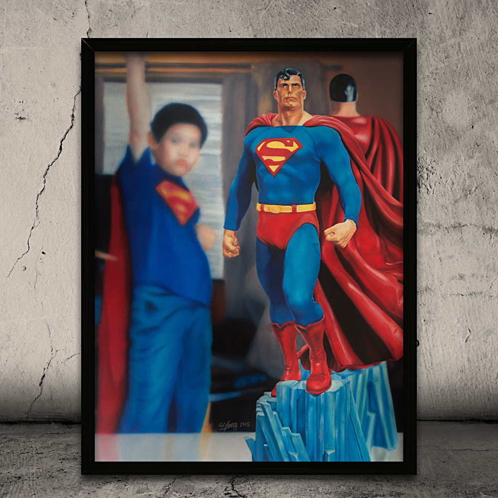 1000x1000 I Am Superman Leung Fine Art - Superman Painting